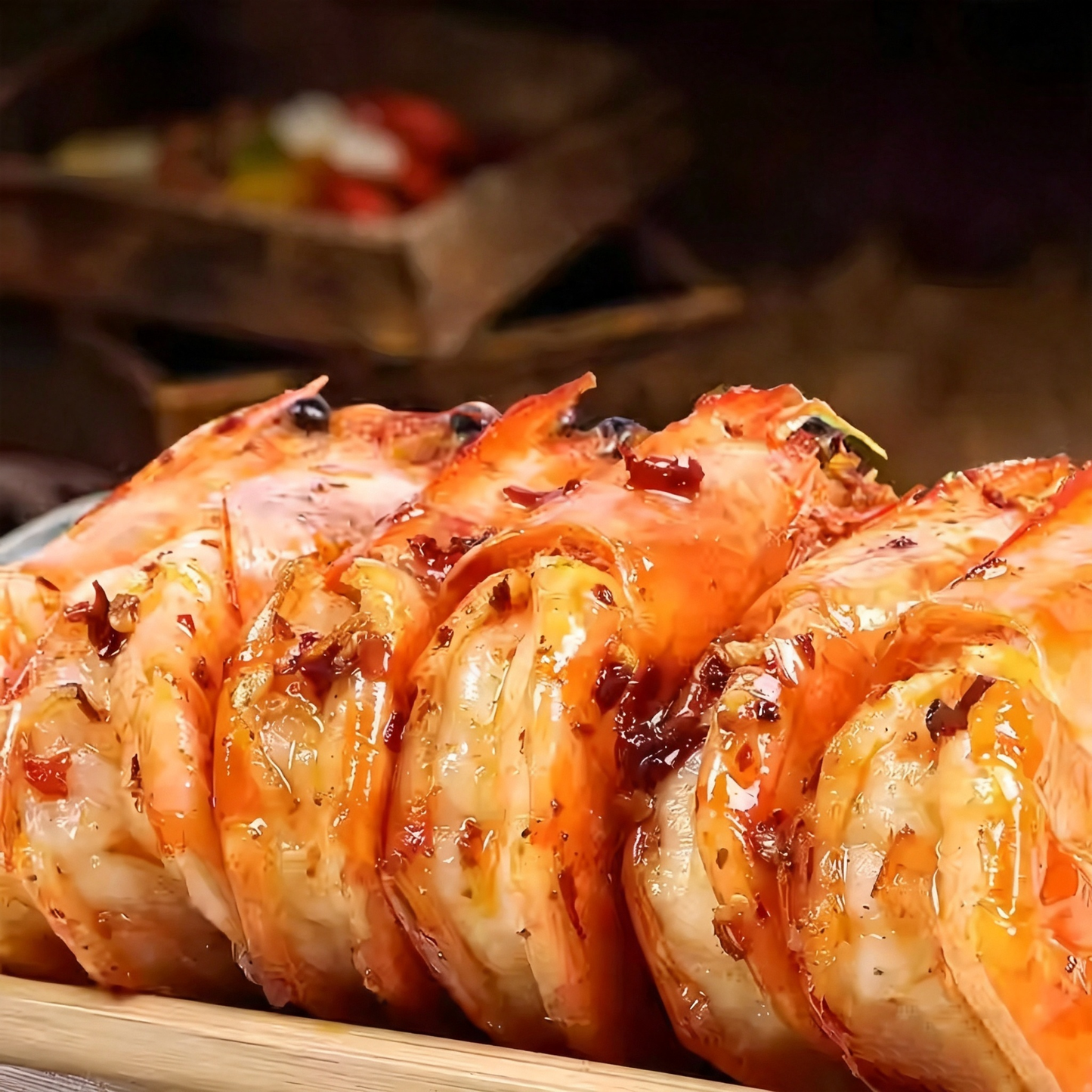 Fresh Caught Whole Unpeeled Prawns