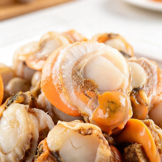 Wild Caught Frozen Scallops with Roe